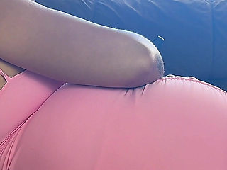 Tiny Tight Pink Dress Farting Thick Big Latina Booty in Panties