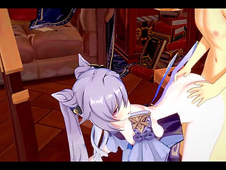 Genshin Impact Hentai - Aether X Ganyu Handjoob and Fucked - Japanese Asian Manga Anime Game Porn