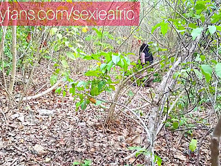 Wood Cutting Maid Fucked Like a Dog, She Was Caught Pissing in the Forest