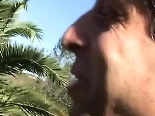 Double Cock Blonde Anal Orgy in Garden with Silvia Lancome