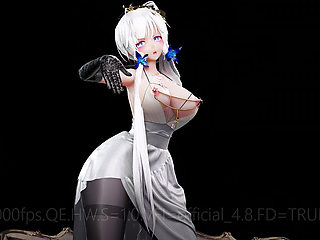 Brilliant - Marionette Black Silk Pantyhose Elegant Double Ponytail Anal Plug Nipple Chain Pussy Thrusting