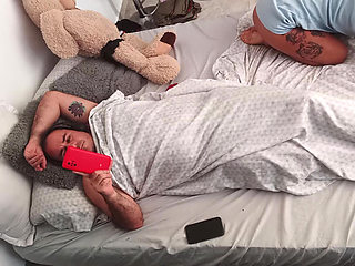 I masturbate in front of my horny stepfather and we make a video.