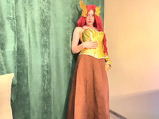Pyra Flame Pixie Seduction - Red Lingerie Tease to Fiery Ride
