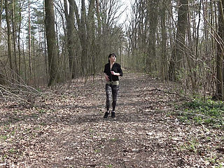 Elisa 18 & Bella X - Outdoor Blowjob, Masturbating and Peeing in the Woods