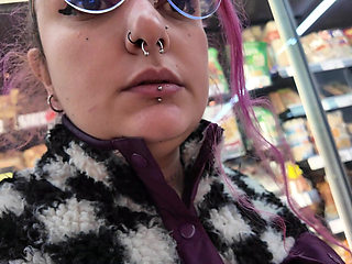 Plump Chick Burps at the Supermarket Embarrassing Public Display