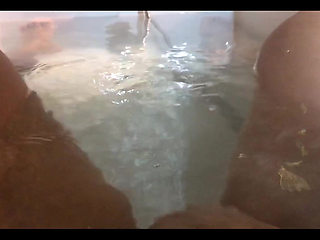 Asian Feet and Pussy in a Bathroom
