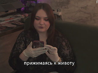 Porn story - guy enjoyed the girl's pussy and then her strap-on (Russian, femdom,cunnilingus, pegging, latex gloves)