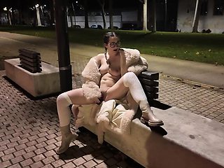 Busty brunette solo masturbation
