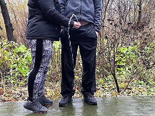 My Stepmom Takes Control of My Dick Outdoors