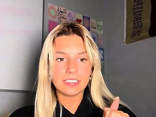 Blonde teen Sierras first erotic masturbation video