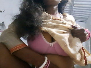 Indian Desi Big Boobs Aunty Hardjob with Tamil Boyfriend Cock