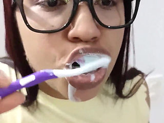 18 year old brunette big saggy tits from New York United States fucking her stepbrother's big dick part 17