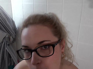 Blonde Teen Gets Cought Taking a Shower and Fucked Hard After Until the Cumshot Shoots in Her Face