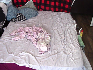 Sensual massage of a hot couple with oil on the body.