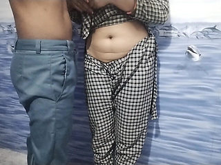 Indian girlfriend boyfriend hard fucking in bathroom