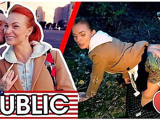 Awesome Public Fuck With Kessie Shy Behind Berlin Billboard