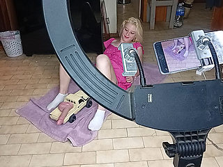 College Girl Gets Her Pussy Fucked with Rc Car