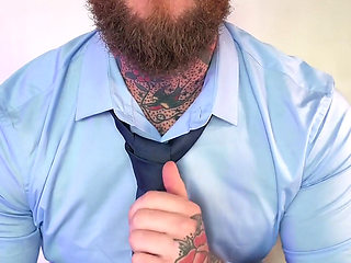Tattooed Dom Solo Cumshot Worship Video