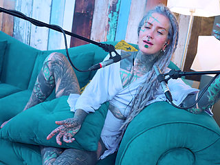 I talk about H - Happiness - ASMR podcast SFW talking goth skinny girl dreadlocks tattoo model inked girl
