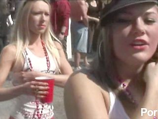 Spring break fun with some milk jugs on display and swallowing action