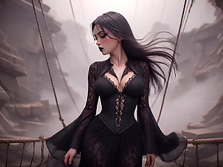 Goth Possessed by Ghosts - AI Generated -