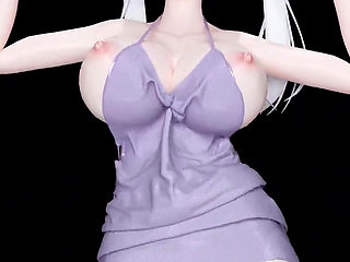 Exid - Hot Pinkwhite Fishnet Stockings Butt Plug Twin Ponytails