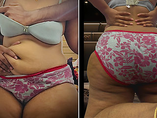 The curvy milf body and ass is showcased to her bull on vc.Big ass horny hotwife teases husbands small dick and in the climax sh