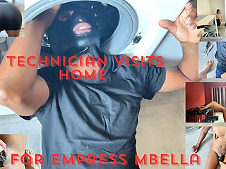 Technician Visits Home of Imperatriz Mbella and Is Surprised