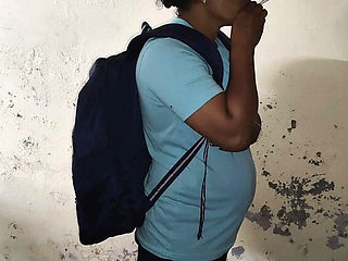Horny College Girl Caught Smoking, Gets Fucked by Older Man