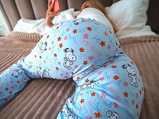 Stepdaughter Seduces Stepdad by Watching Porn with Door Open - Step Daughter