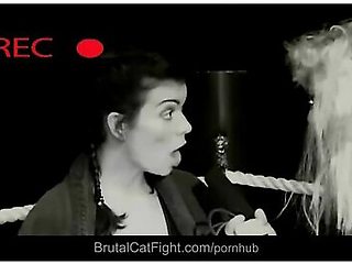 Female Wrestler Spank The Reporter And The Camera Girl