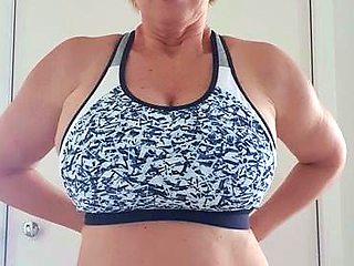 Amateur blond girl with big boobs getting fucked