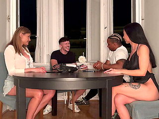 Friends Play Dirty Game Leading to Wild Group Sex
