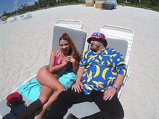 Khloe Kapri enjoys passionate sex with her boyfriend on the beach.