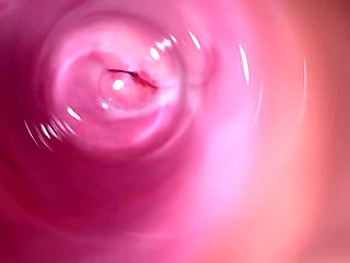 Close-Up of Mia Fosters Creamy Teen Pussy Gaping