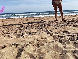 Spanish Girl Sucks It on a Public Beach