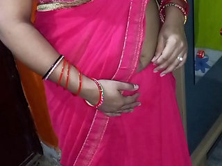 Indian Beautiful Bhabhi in Red Saari Having Sex.