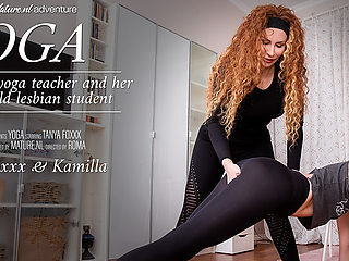 Old And Young Lesbian Yoga Class Goes Wicked