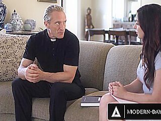Pervy Priest Creampies Horny Teen 18+ Keira Croft After Taking Her Anal Virginity!