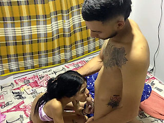 My sexy girl masturbates in her room and I go in to fuck her until she orgasms.