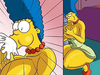 Massive Male Organ Fills Housewife Marge's All Holes: A Parody Comic