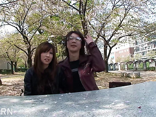 Real Japanese Girl Islay Fucking in Front at Cuckold Boyfriend