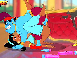 Futanari. Princess Jasmine Girl with a Big Dick. Porn Aladdin Series.