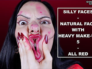 Silly Faces - Natural Face with Heavy Make-up 5 - All Red