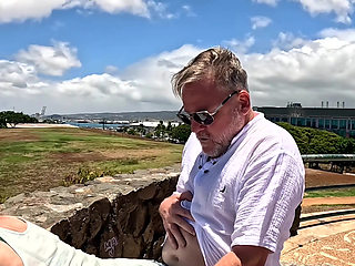 I Just Met This Visitor to Hawaii -- and Here We Are, Outdoors, Playing