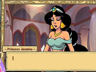 Iris gives a handjob in Akabur's uncensored queen trainer game