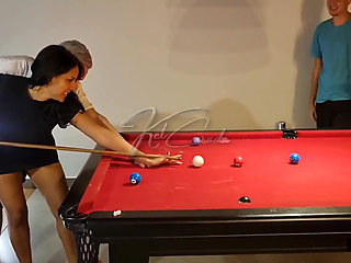 The Hot Girls Wanted to Learn How to Play Pool and Ended up Getting a Dick