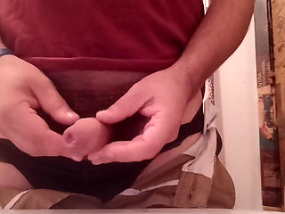 Hairy Guy Peeing in Toilet