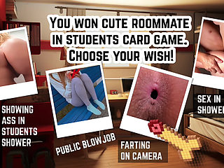 You beat the students at a card game. Now they grant your wishes.