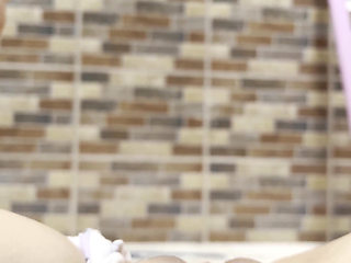 Woman Waits for Everyone to Leave the House so She Can Go Out to the Patio and Masturbate Her Pink Pussy to Her Heart's Content.